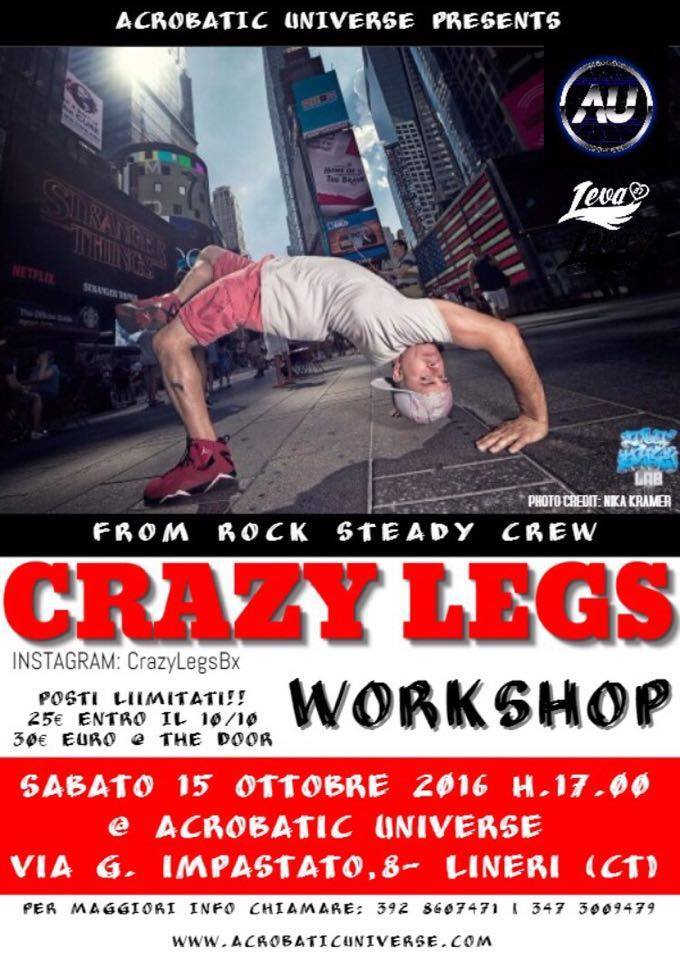 Crazy Legs Rock Steady Crew Workshop Sicily
