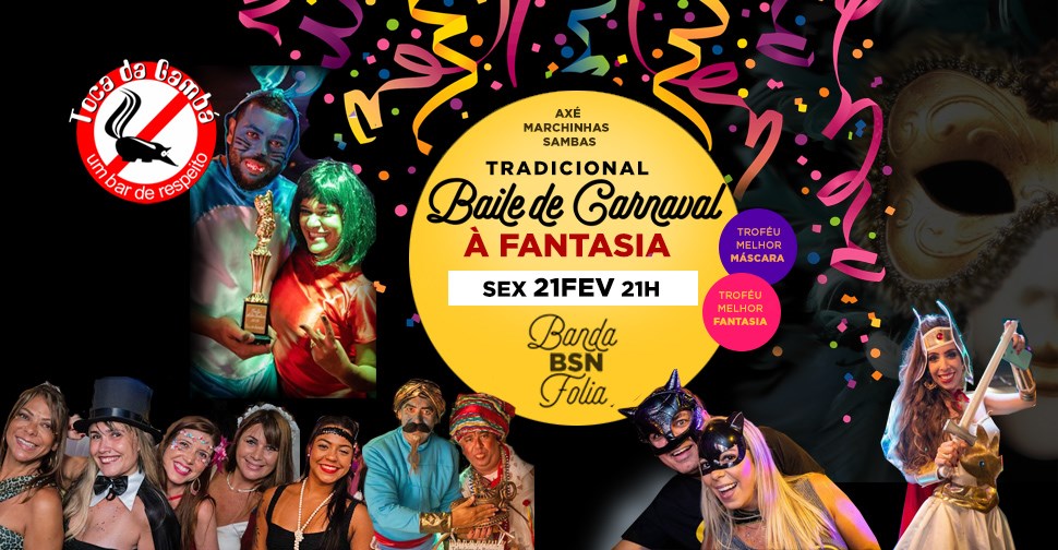 Tradicional Baile de Carnaval à Fantasia