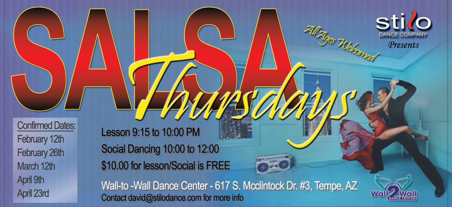 STILO Dance Salsa Class (Pachanga Footwork!) & Social Lab Feb. 12th!