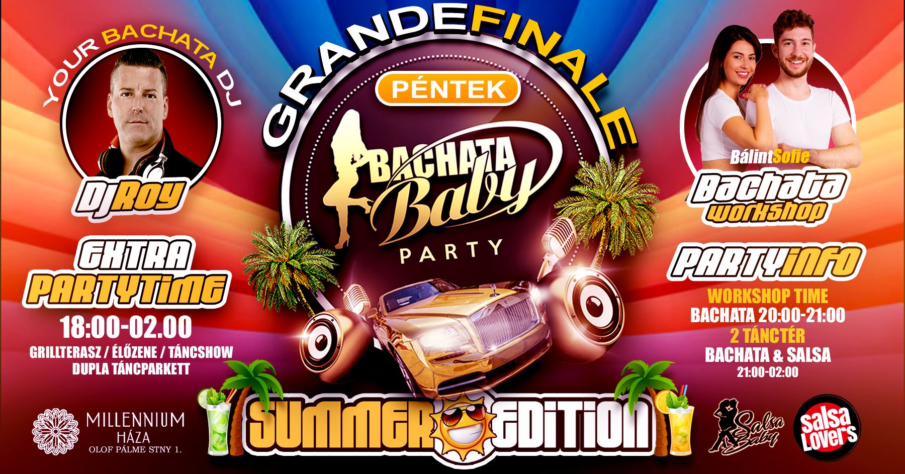 💋 Bachata Baby Summer Party 💥 GRANDE FINALE 🪩 SZEP. 6. 🪩 Bachata & Salsa floor 🎧 DJ ROY 🎧