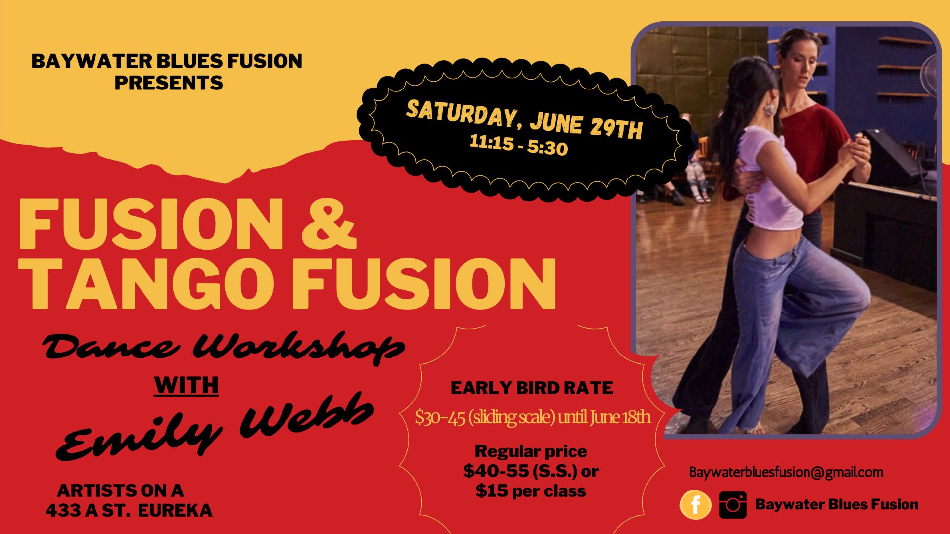 Fusion & Tango Fusion Dance Workshop with Emily Webb