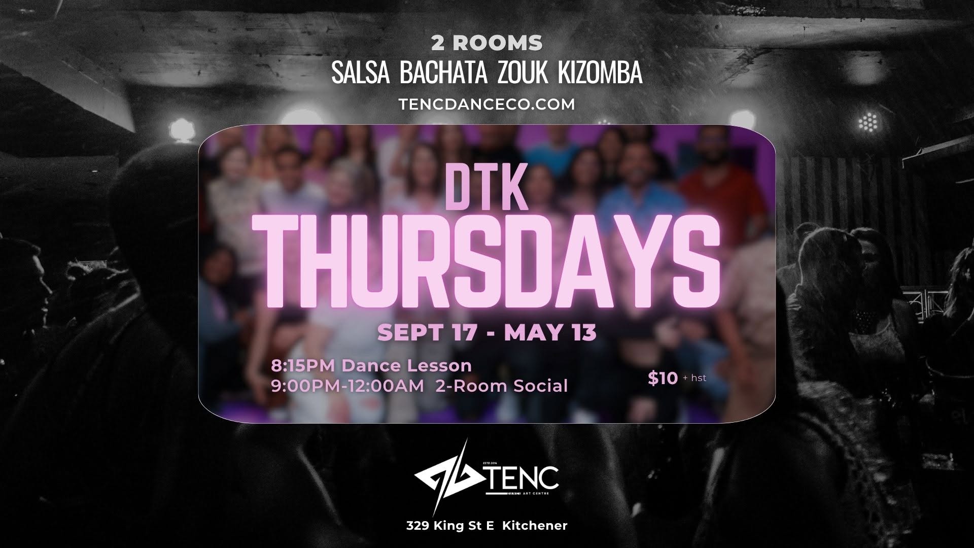 Salsa Bachata Kiz Zouk 2-Room Thursdays