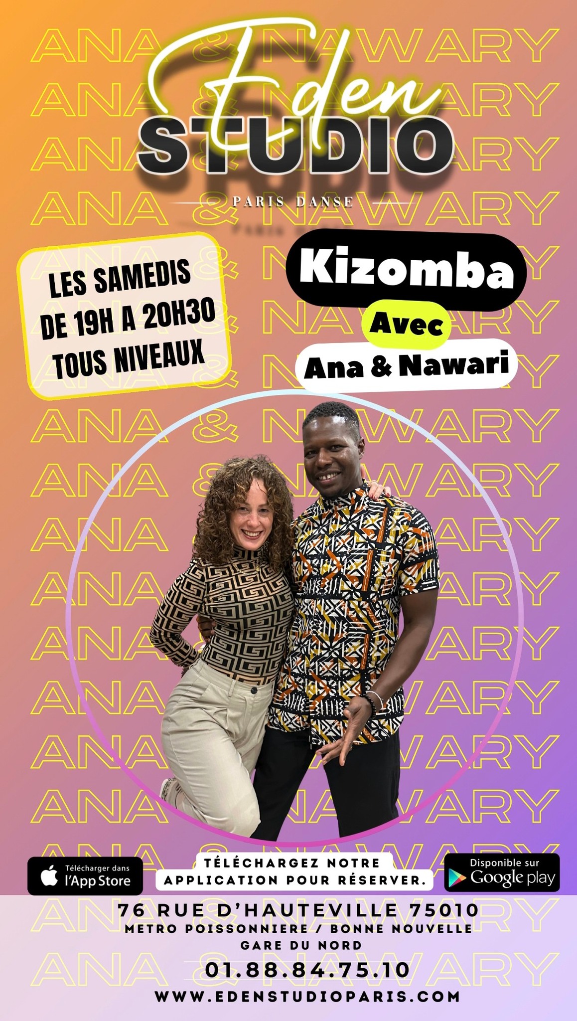Cours réguliers de Kizomba Paris