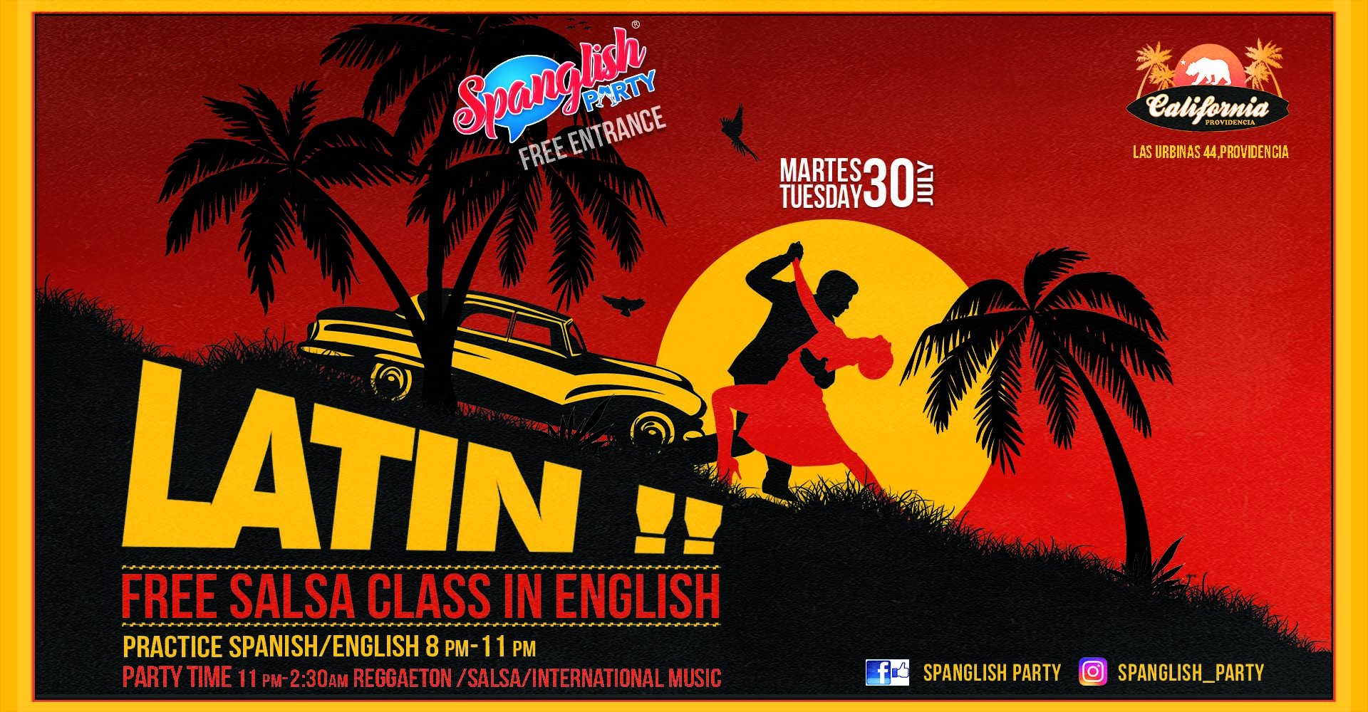 Spanglish Party Latin Night With Salsa Classes In English