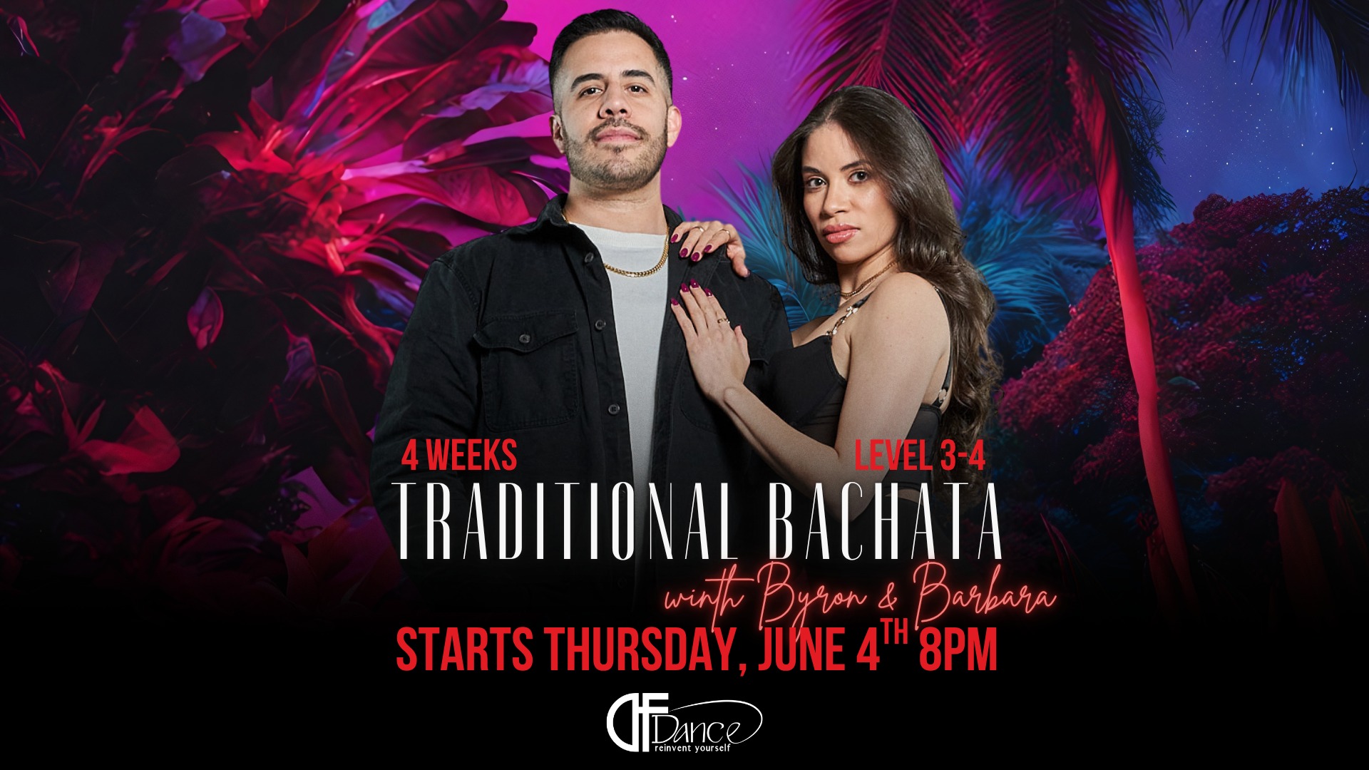 4 weeks Traditional Bachata (Level 3-4) Thursdays 8PM