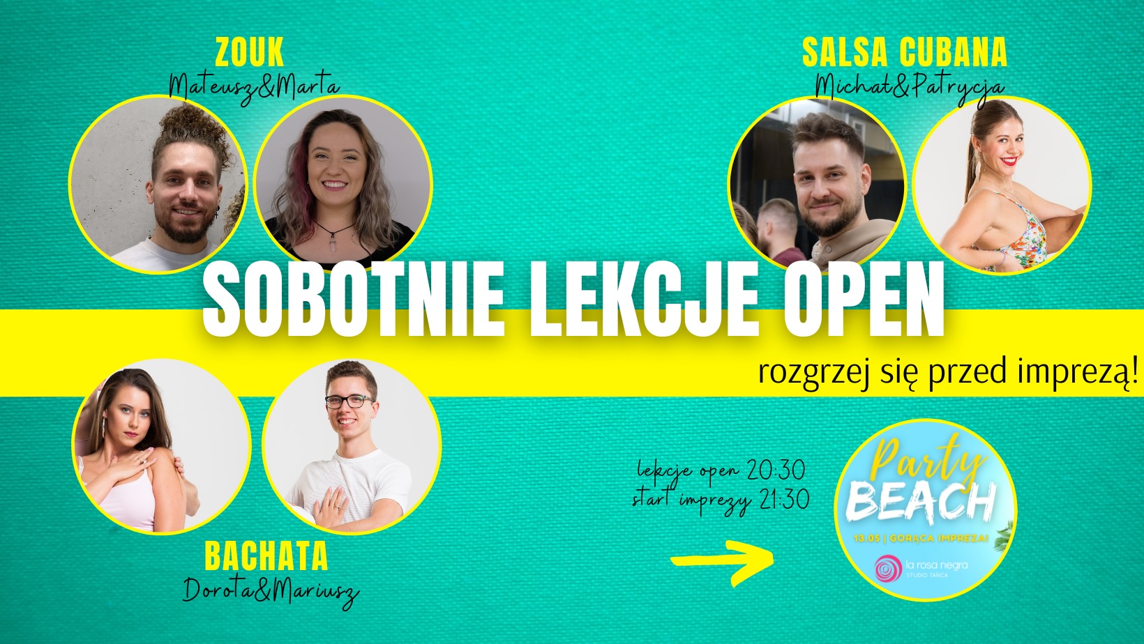 Sobotnie lekcje open przedimprezowe 🌞