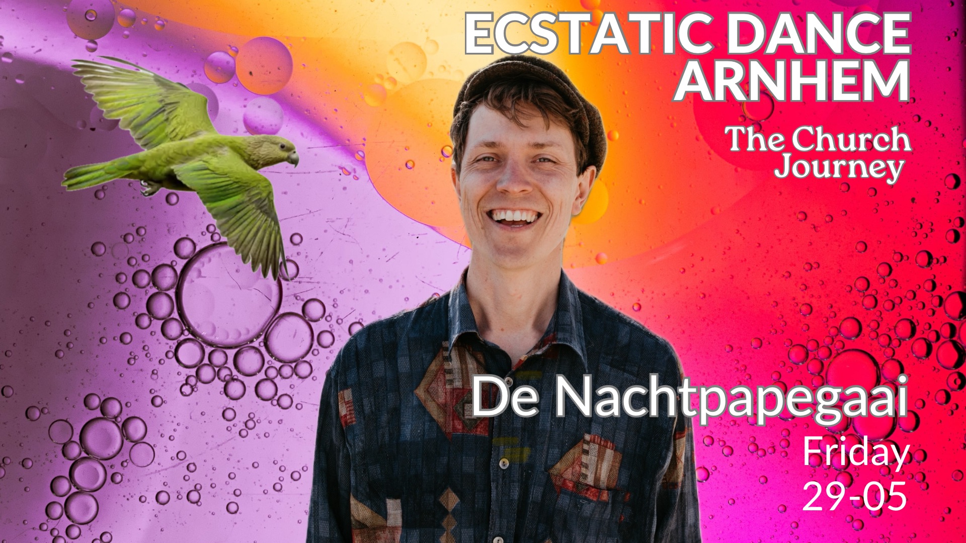 Ecstatic Dance Arnhem The Church Journey with DJ De Nachtpapegaai