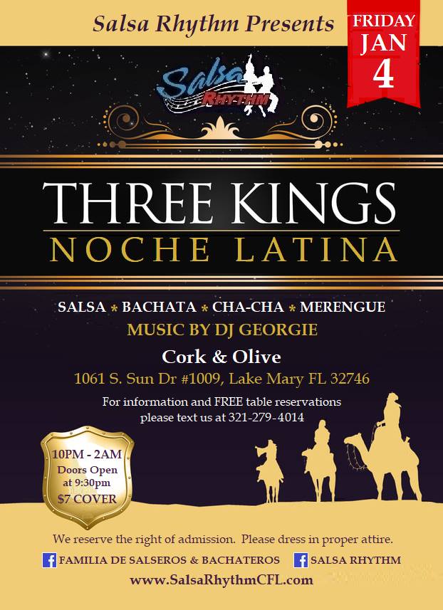 Salsa Rhythm's Three Kings Noche Latina