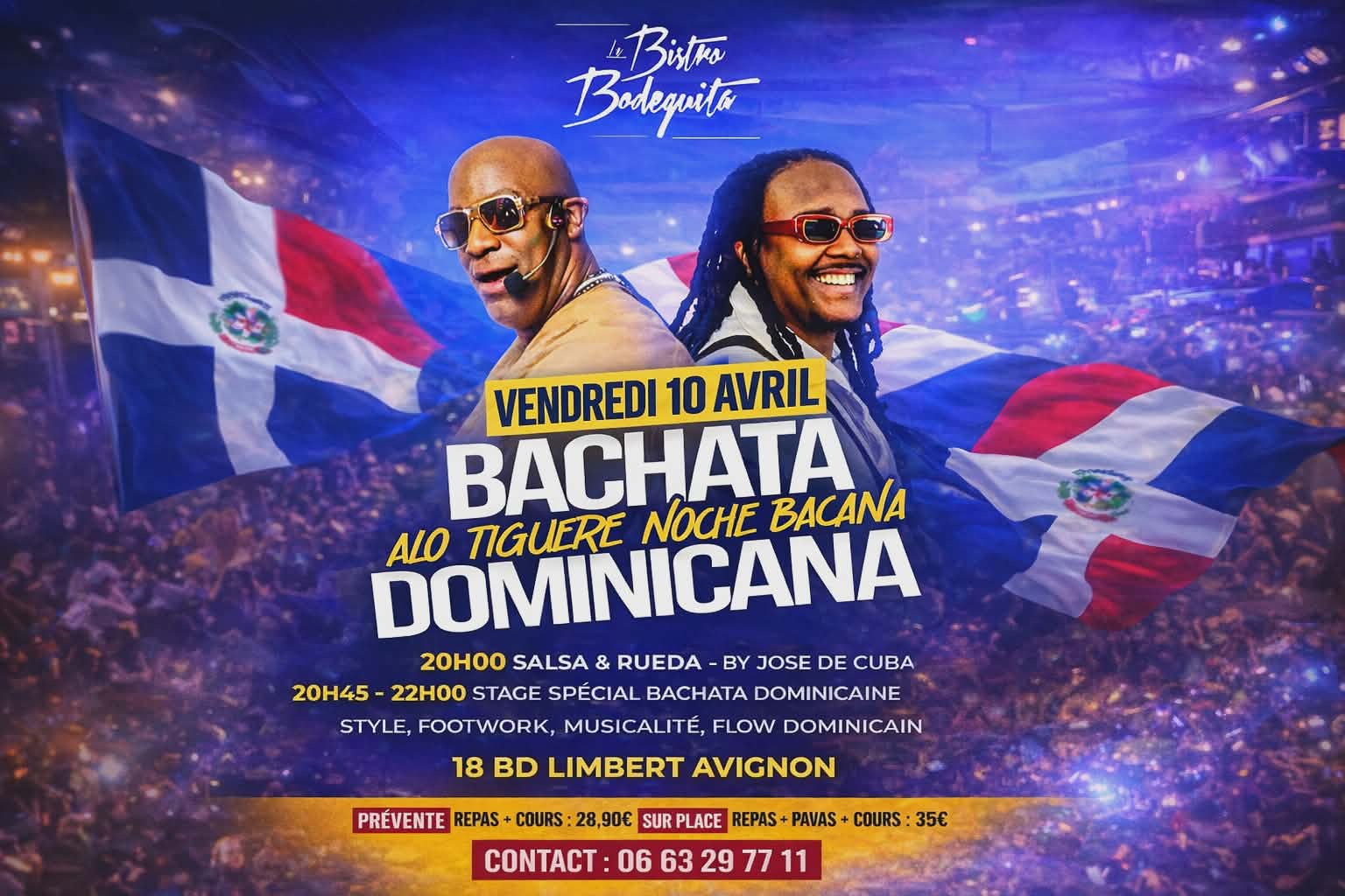 BACHATA DOMINICAINE AVIGNON DINER SOIREE STAGE