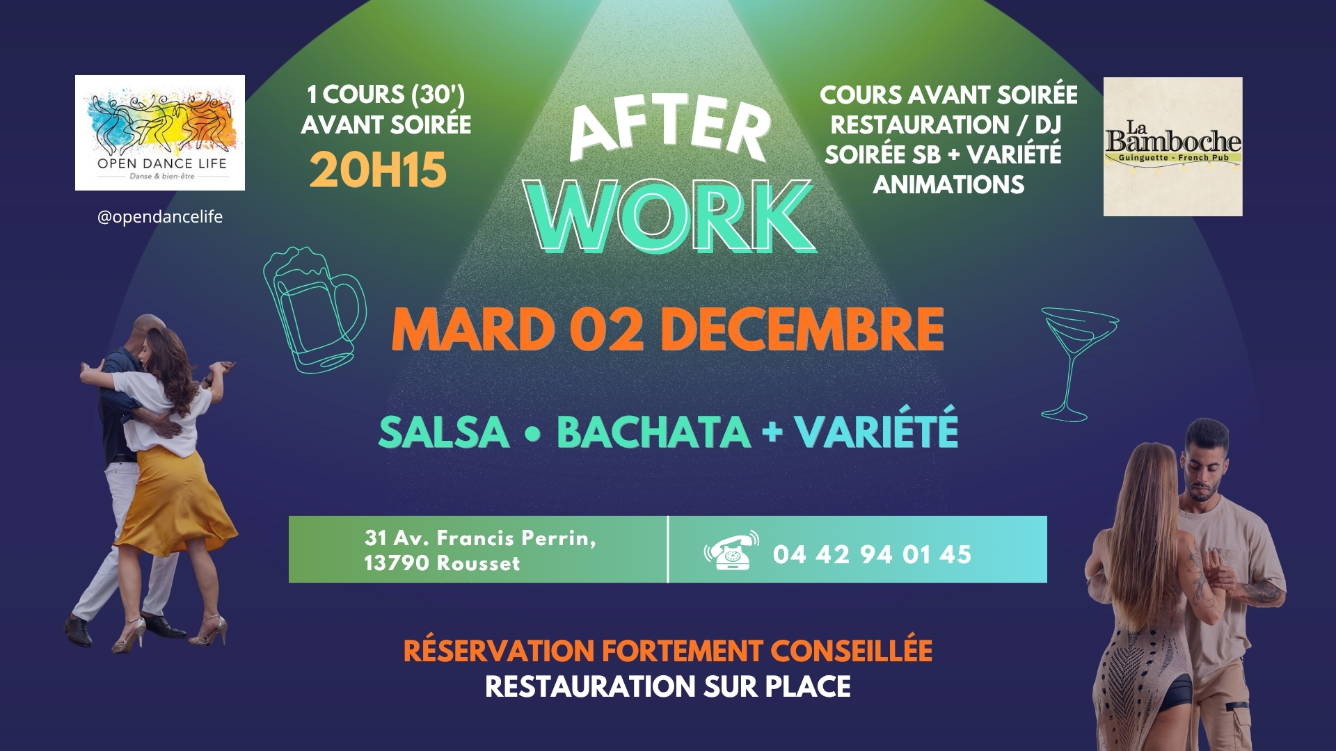✨SOIRÉE SALSA BACHATA + VARIÉTÉ - La Bamboche & Open Dance Life 🔥