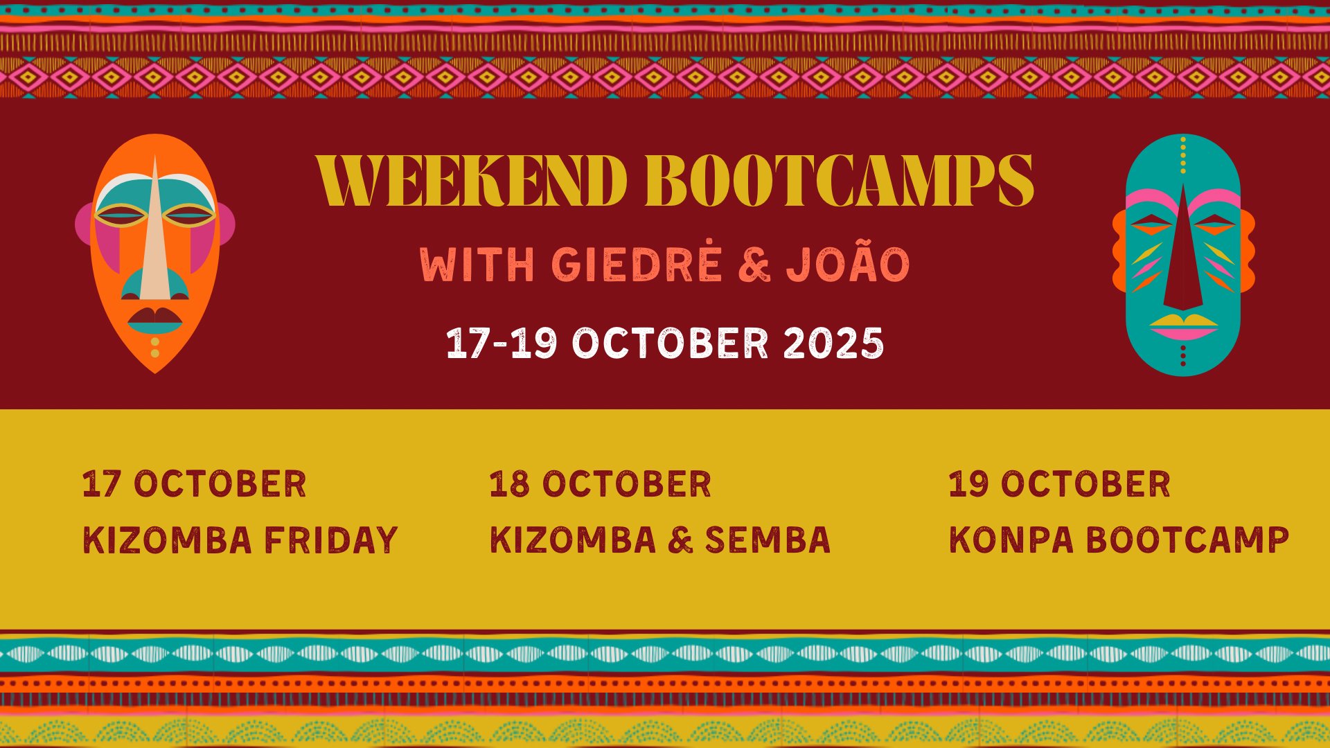 Weekend bootcamp with Joao & Giedre in October