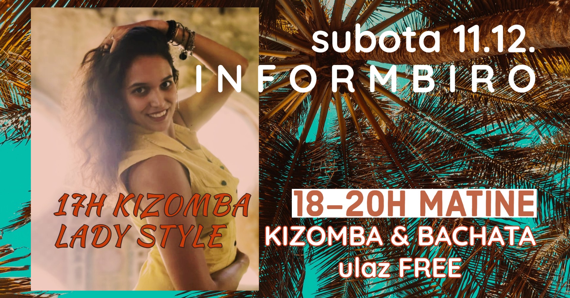 Free Sensual Matinee + Kizomba čas ● 11.12. Subota ● InformBiro