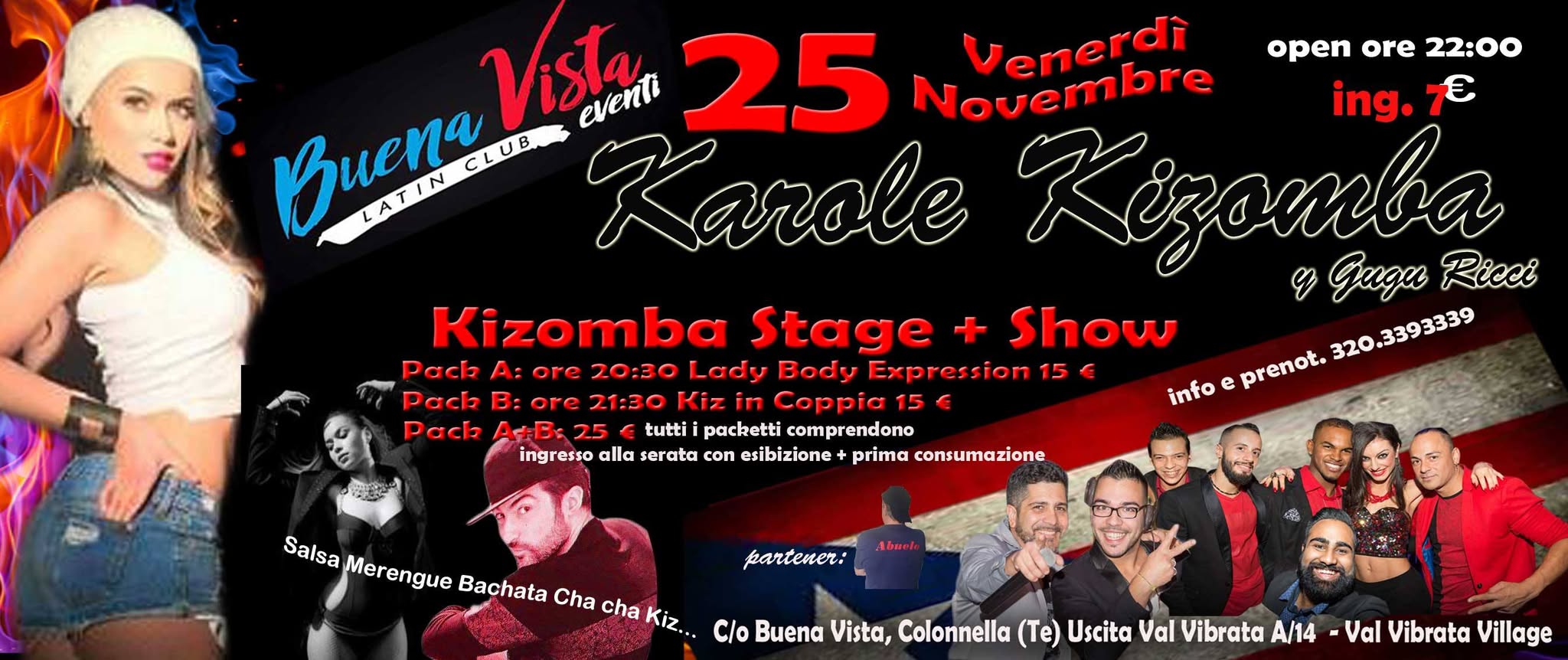 Carole Dijoux al Venerdì Latino y KIz By Buena Vista