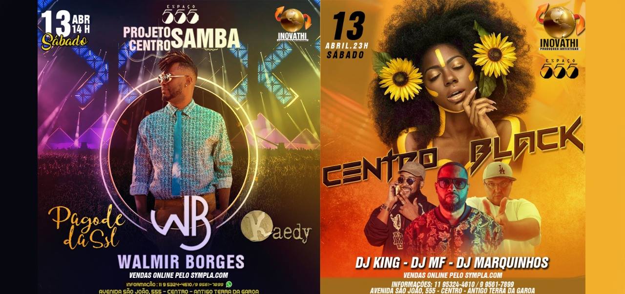 Centro Samba e Black Walmir Borges, Segunda Sem Lei, DJ MF