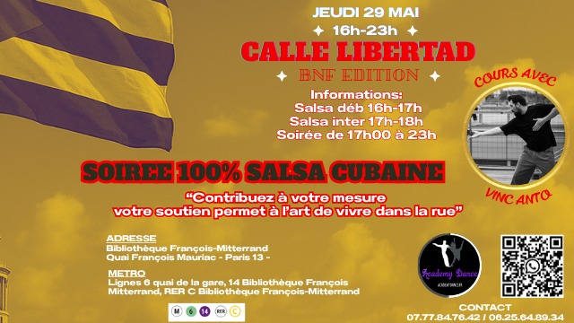 CALLE LIBERTAD - BNF EDITION - COURS & SOIREE 100% SALSA CUBAINE