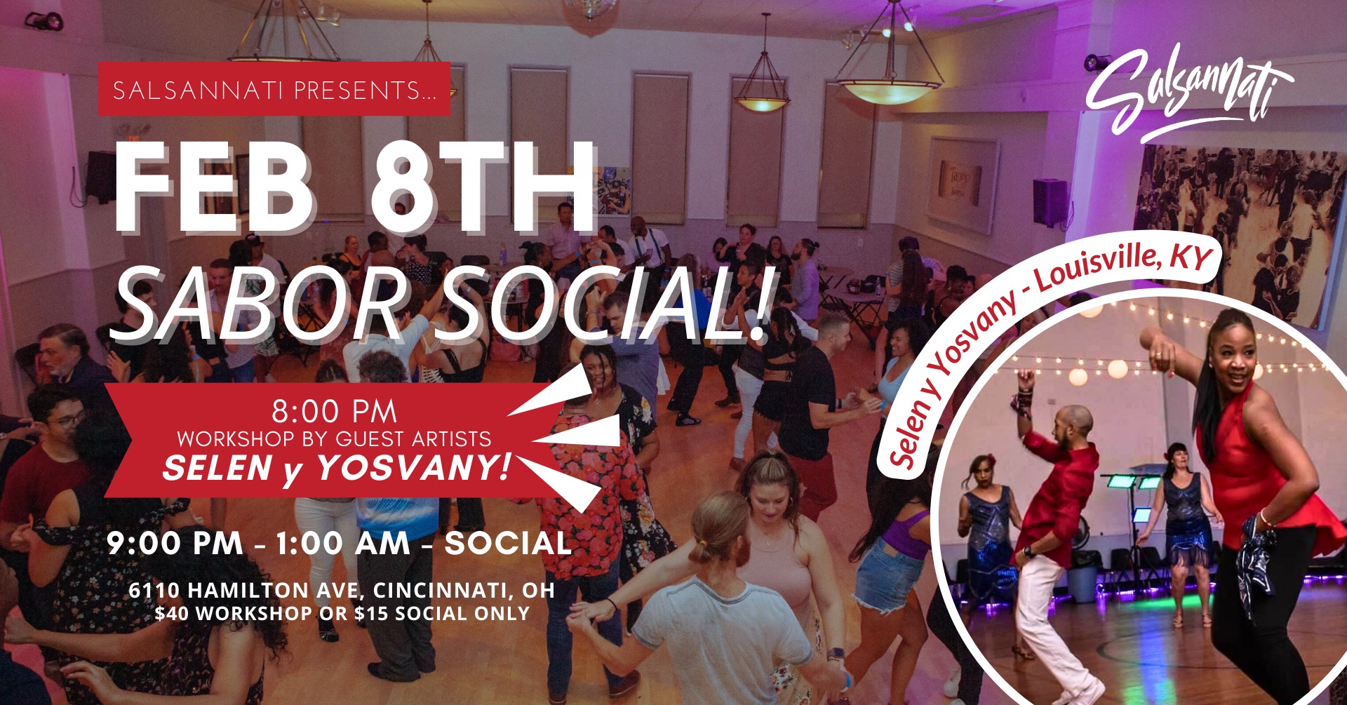 SABOR! February 8th Social Dance Party + Afro-Cuban Workshop!