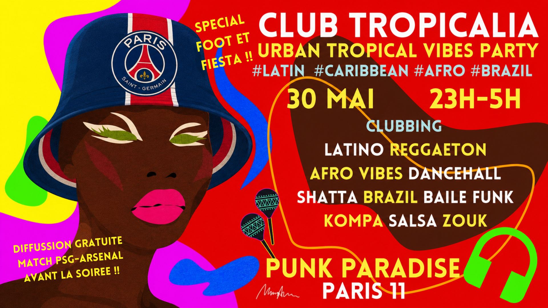 Club Tropicalia ~ Afro vibes, Latino, Caribbean & Brazil Party à Paris 11 !!