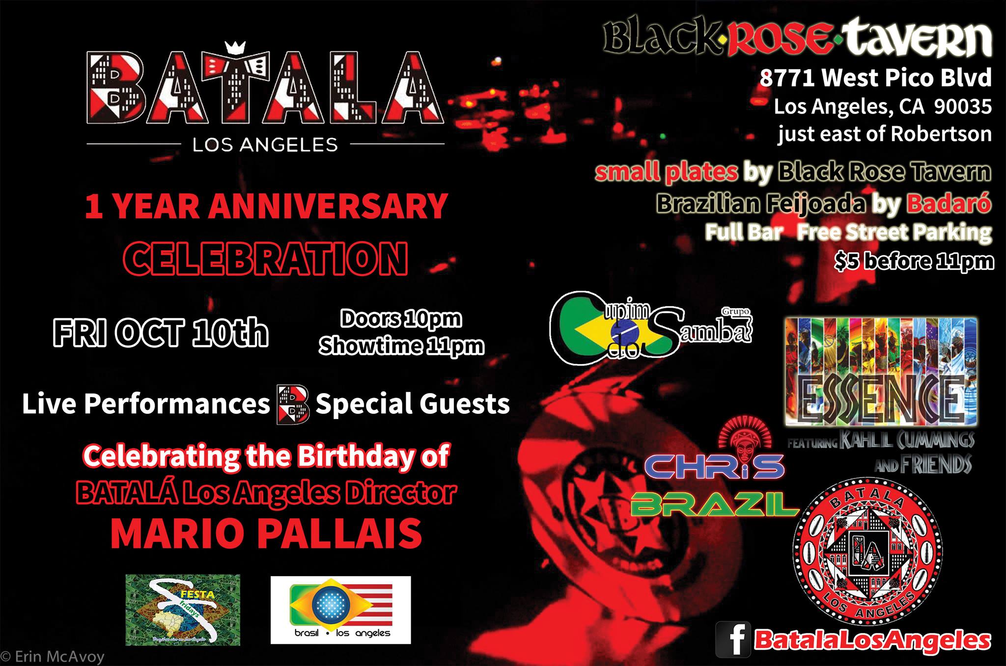 FESTA fridays presents BATALÁ Los Angeles 1 Yr Anniversary BDay Bash