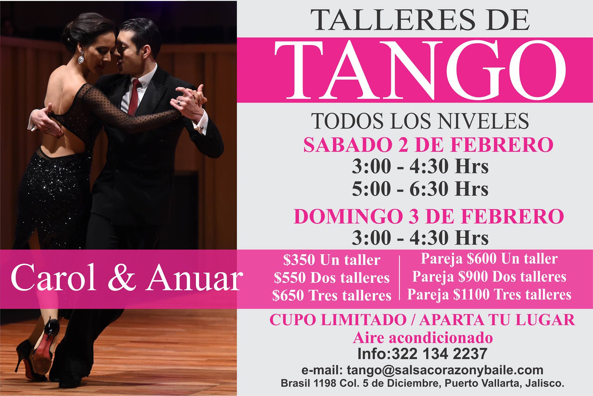 Taller de Tango Tango Workshops Puerto Vallarta