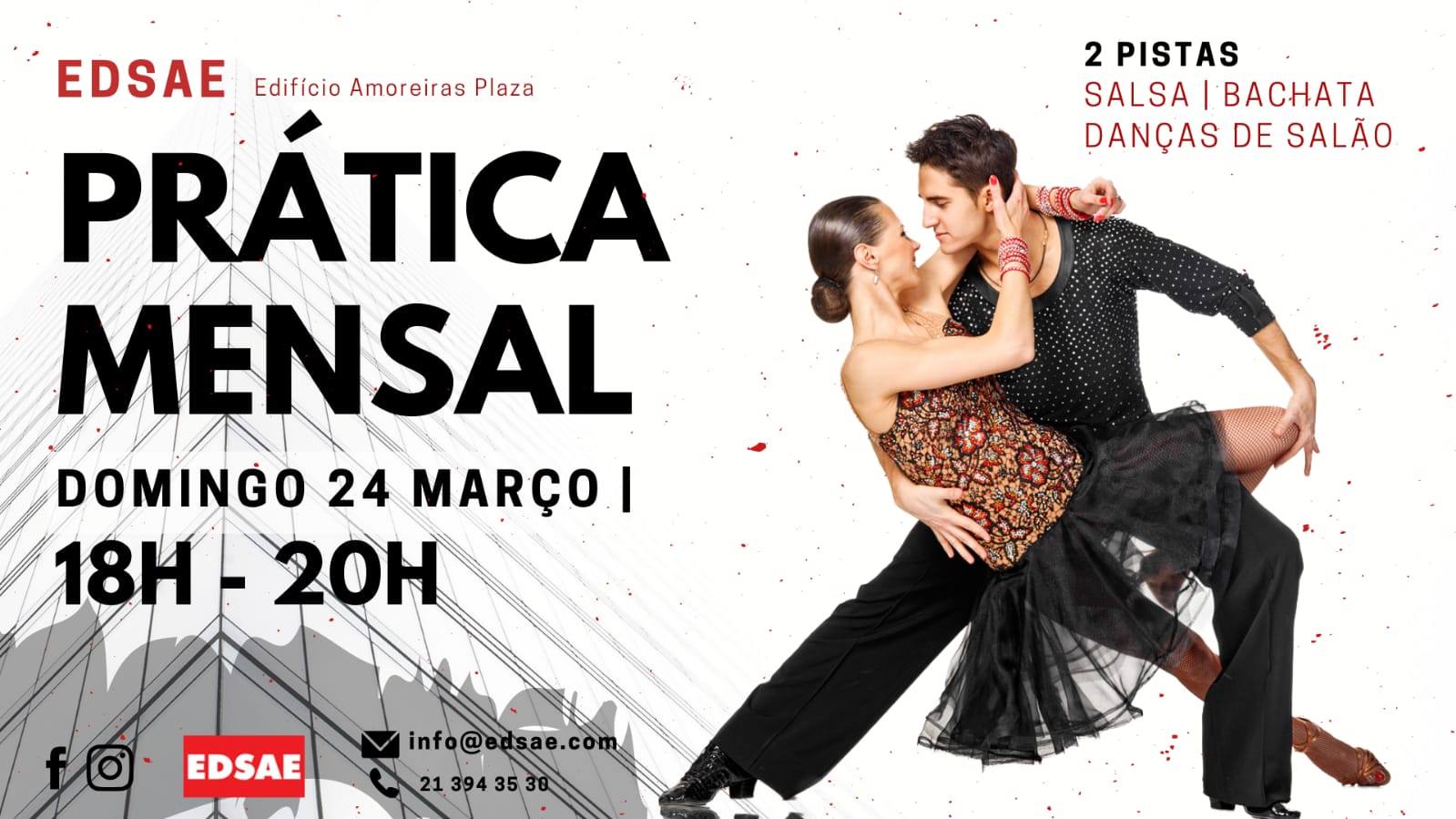 ✺ EDSAE Prática Mensal ✺ 24 Março 18H ✺ Danças Sociais