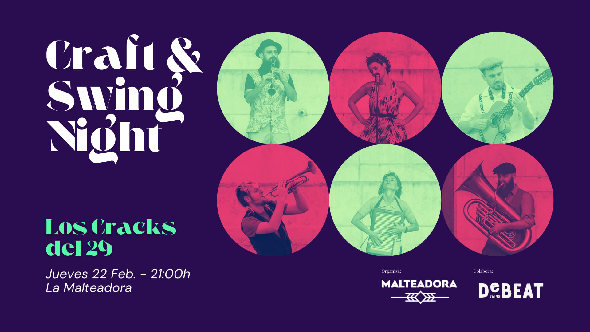 Craft & Swing Night - Los Cracks del 29