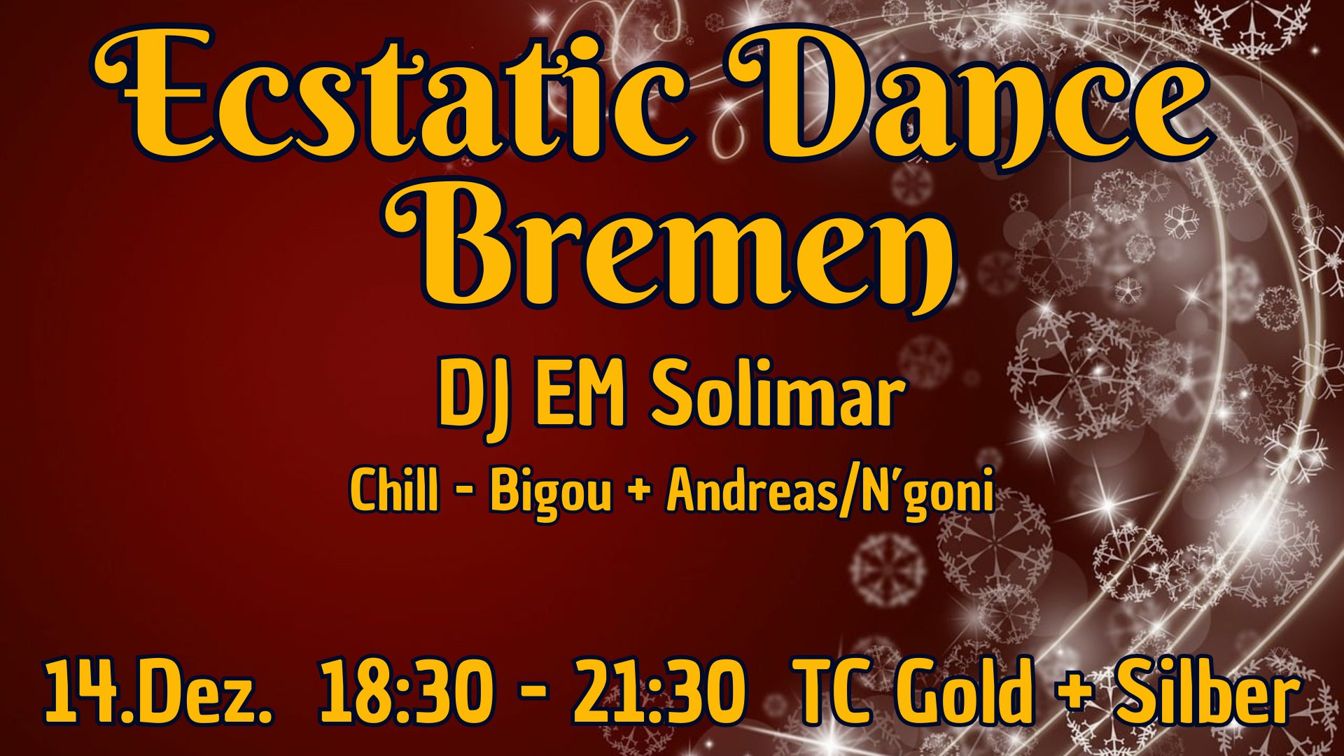 Ecstatic Dance Bremen - DJ EM Solimar - Warm up Wolf - Chill Konzert Bigou&Andreas N'gonis