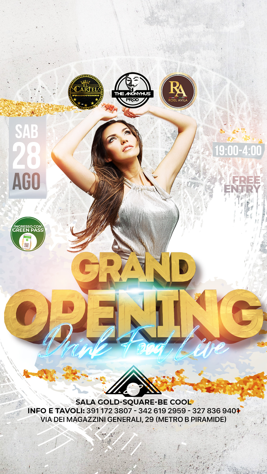 GRAND OPENING DRINK - FOOD - LIVE