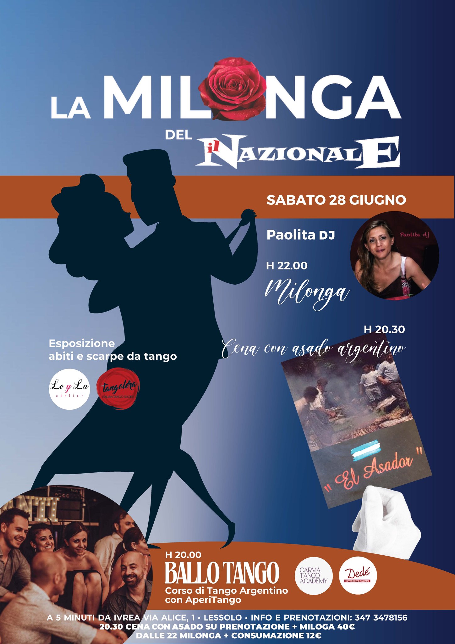 La milonga del Nazionale con ASADO argentino, Dj Paola Inde