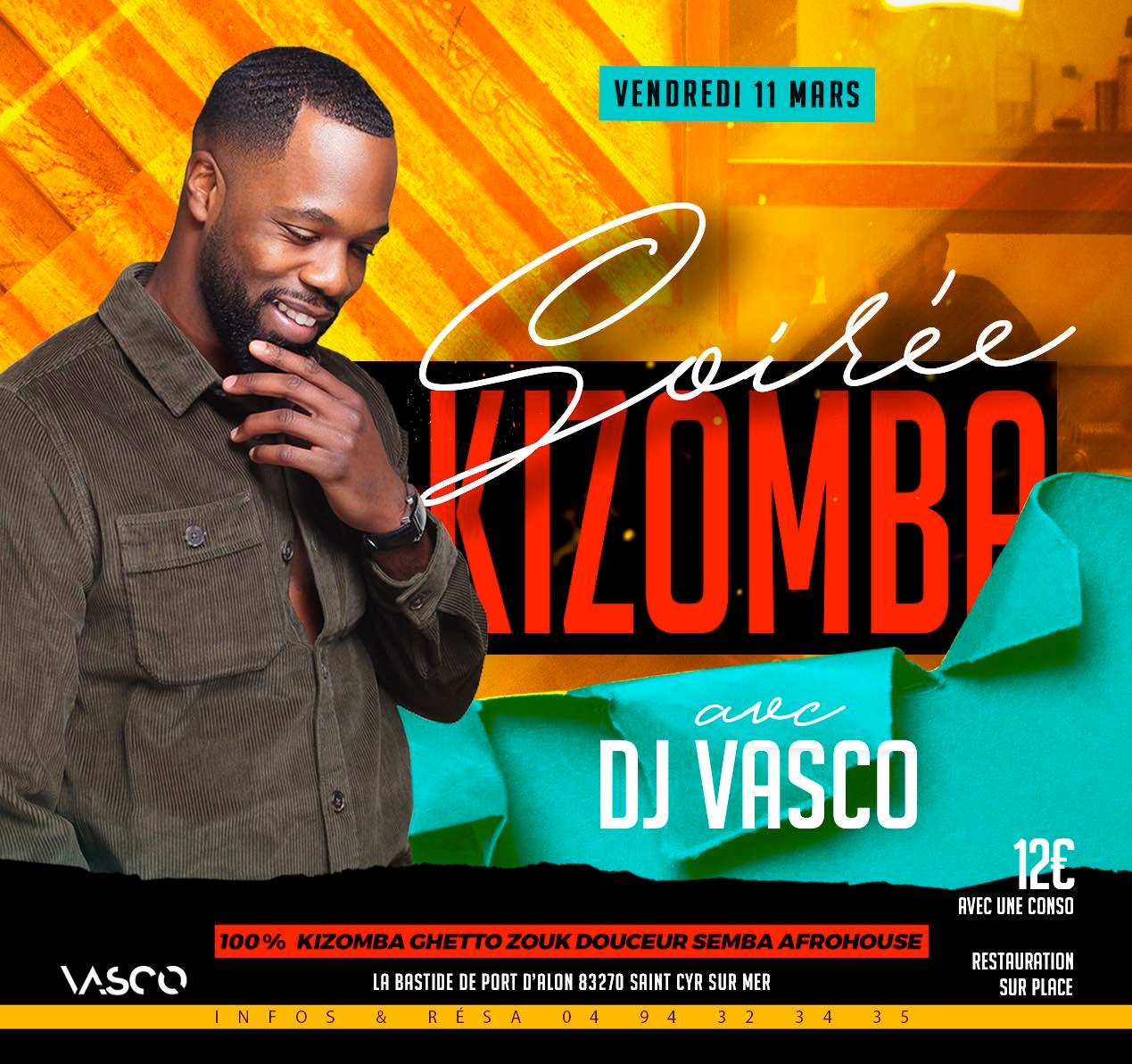 Soirée Kizomba avec Dj Vasco - La Bastide de Port d'Alon