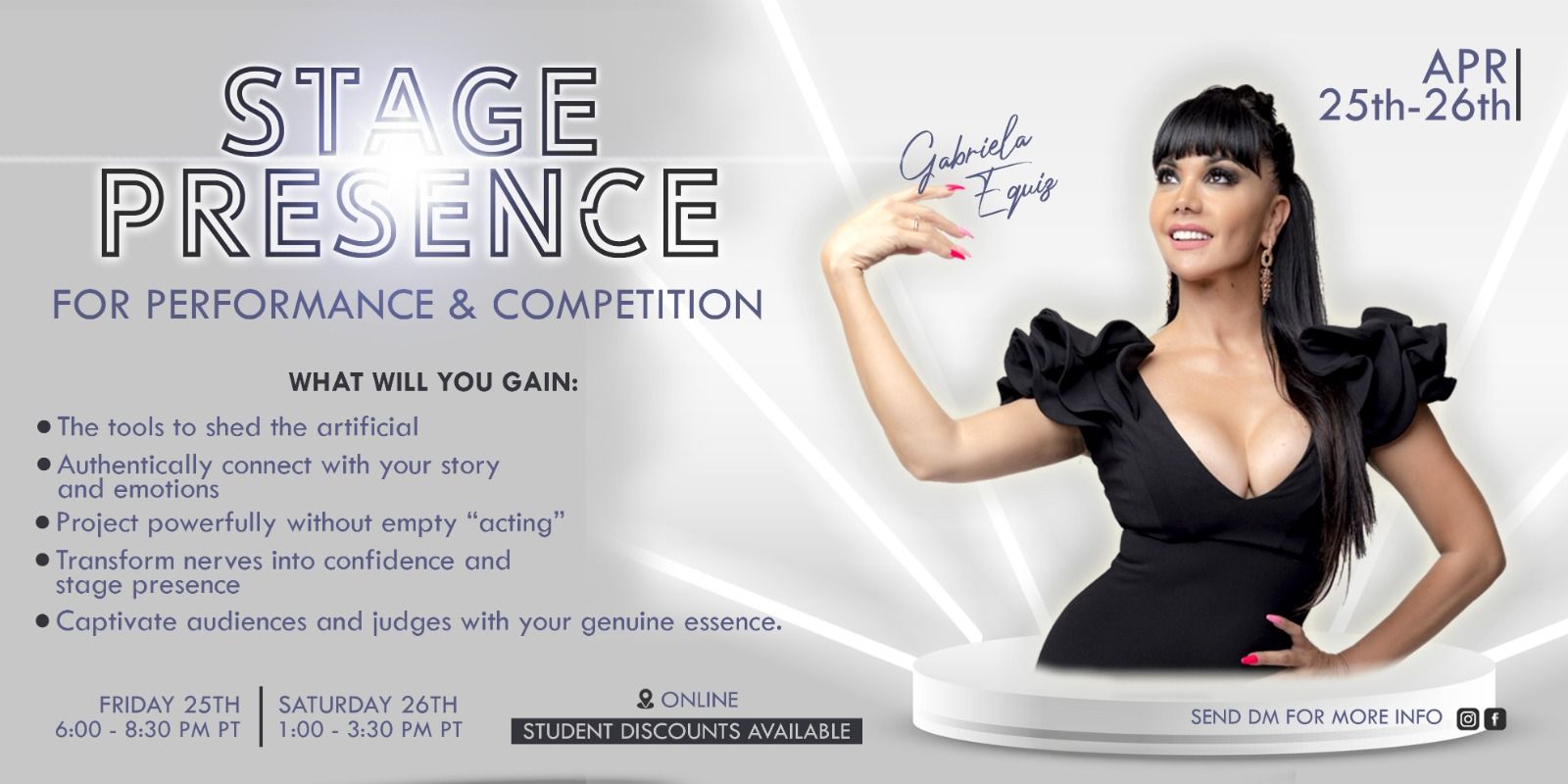 Stage presence for performance & competition