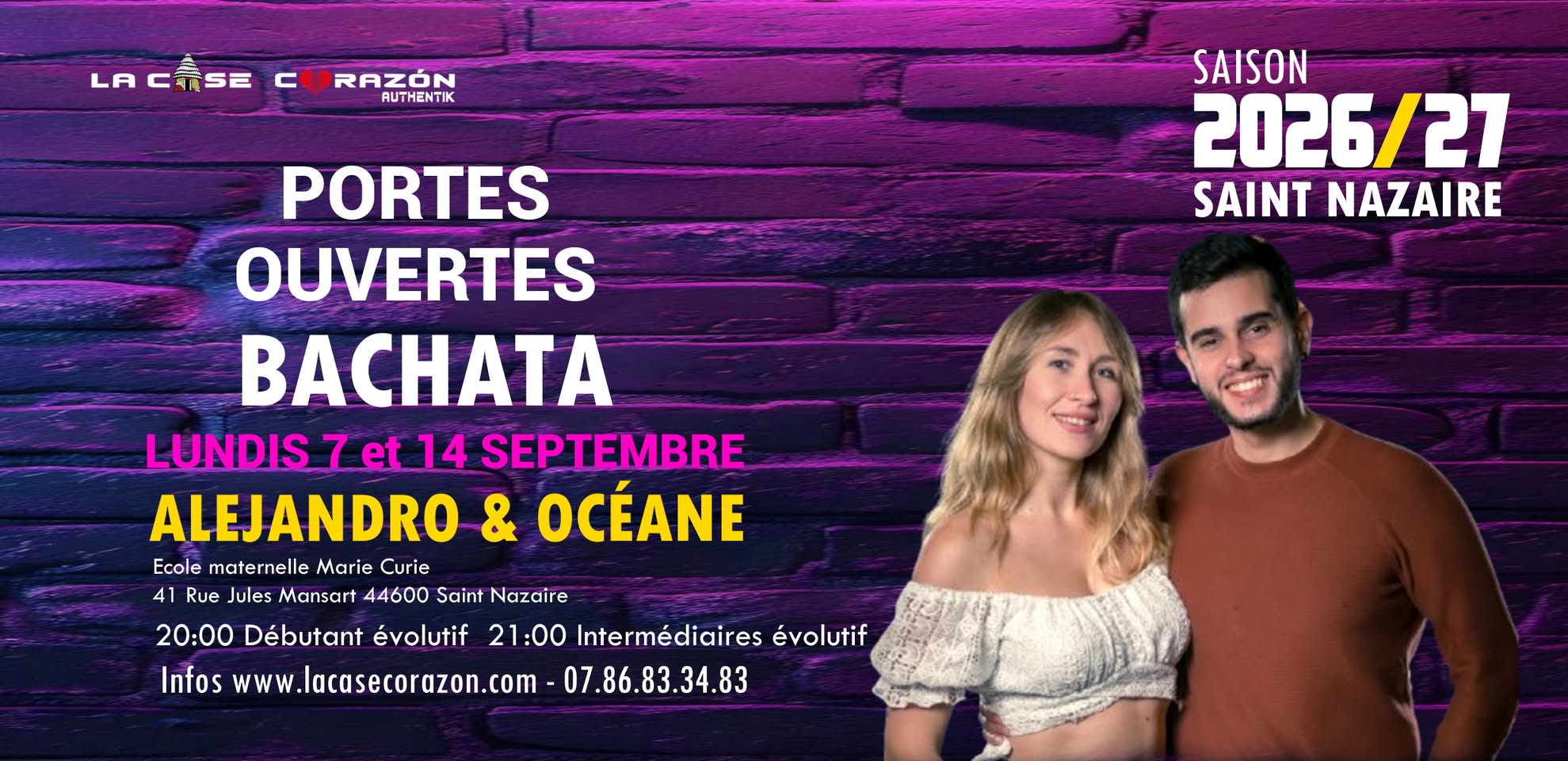 𝗣𝗼𝗿𝘁𝗲𝘀 𝗢𝘂𝘃𝗲𝗿𝘁𝗲𝘀 𝗖𝗼𝘂𝗿𝘀 𝗱𝗲 𝗕𝗔𝗖𝗛𝗔𝗧𝗔 〰️Saison 26 27 avec Alejandro & Océane