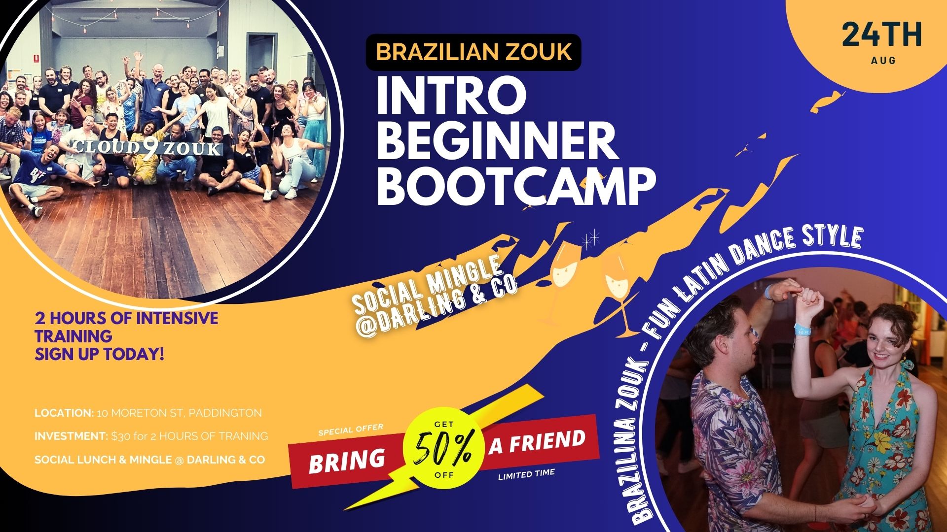 Intro Beginner Latin Dance bootcanp & Social after Sun 24th Aug 2025🥳💃🕺