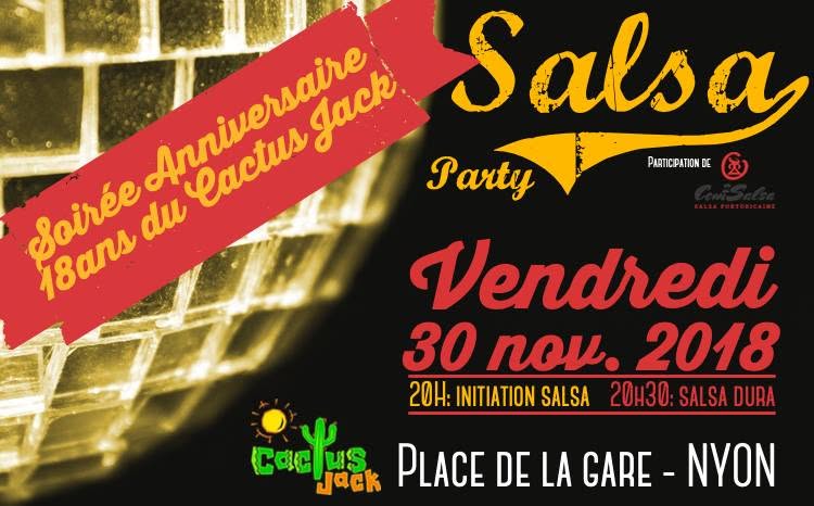 Salsa Party au Cactus Jack - Soirée Anniversaire