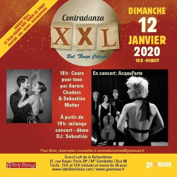Bal Tango xxl concert AcquaForte et cours