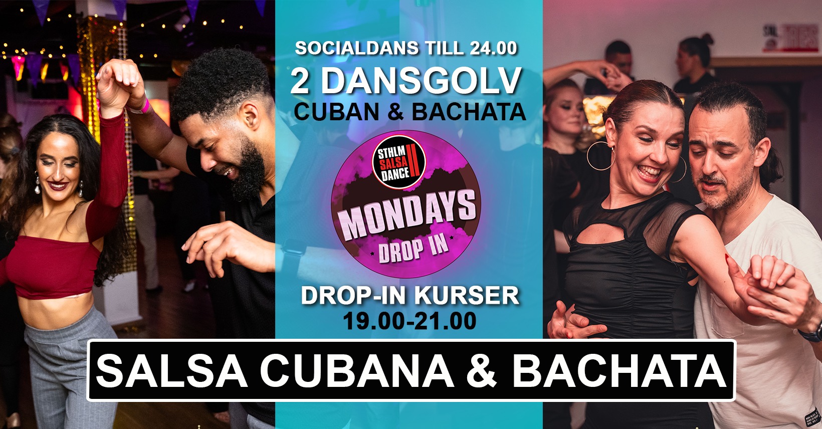 Salsa Cubana & Bachata drop-in 8 juni på Stockholm Salsa Dance!