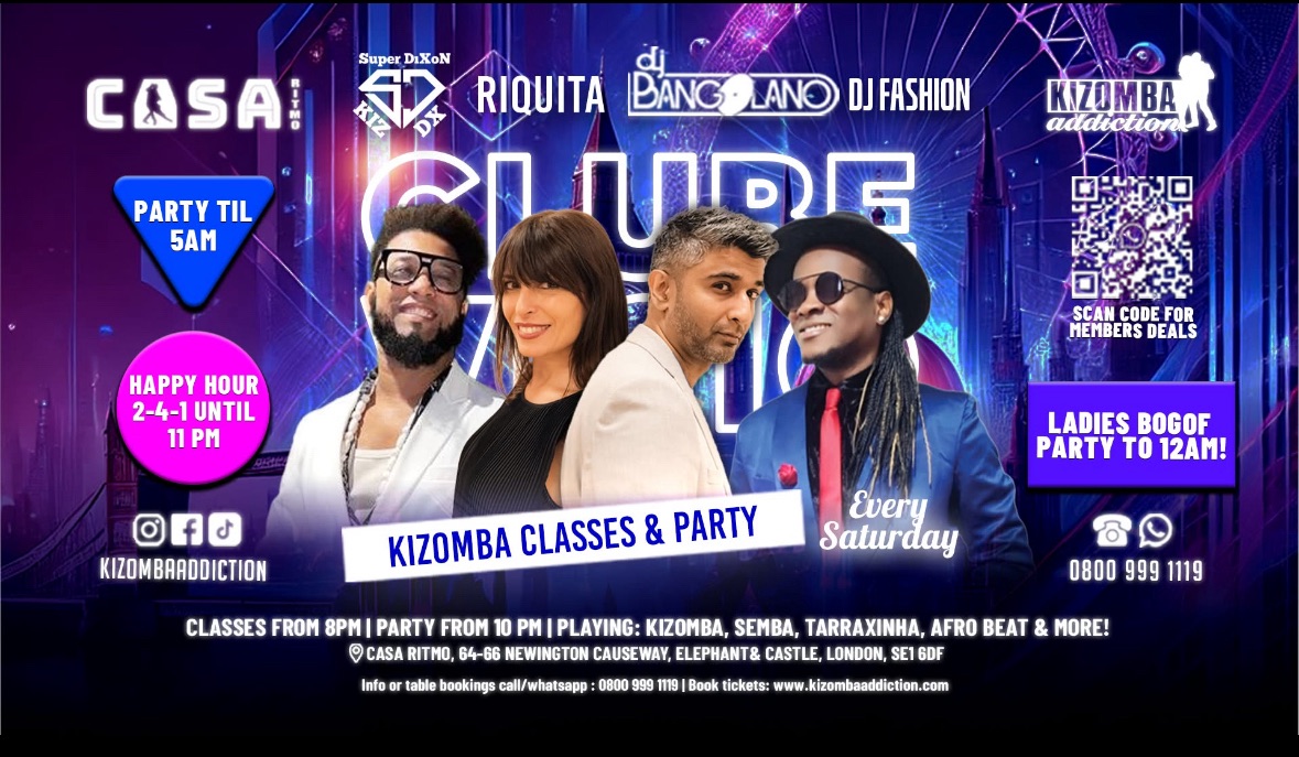 ๐ถ ๐ London's No.1 Kizomba Party: Clube Vicio - with DJ Bangolano