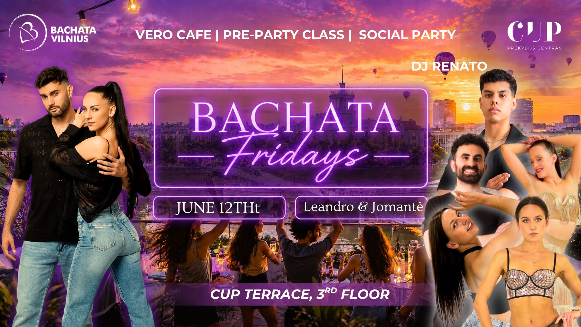 BACHATA FRIDAYS with Leandro & Jomantฤ๐ CUP Terraceโ๏ธ