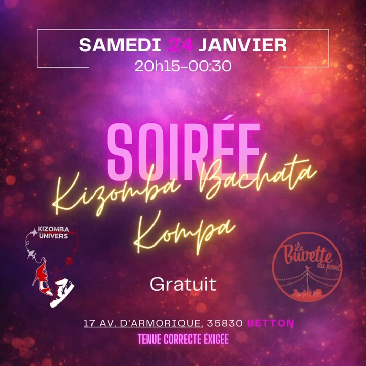 Soirée kizomba bachata kompa, la buvette du pont