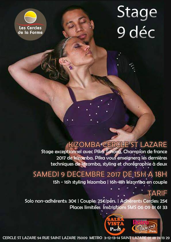 Stage de Kizomba avec Pika Tchong & Jessica