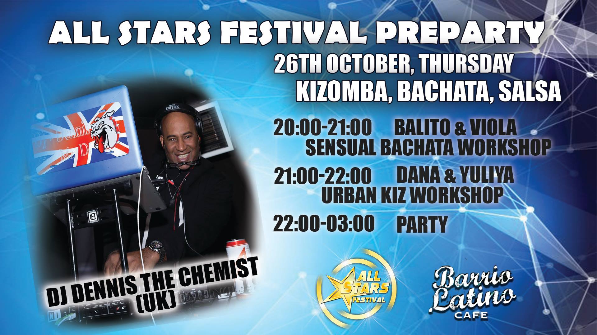 All Stars Festival Preparty 26th October Thursday