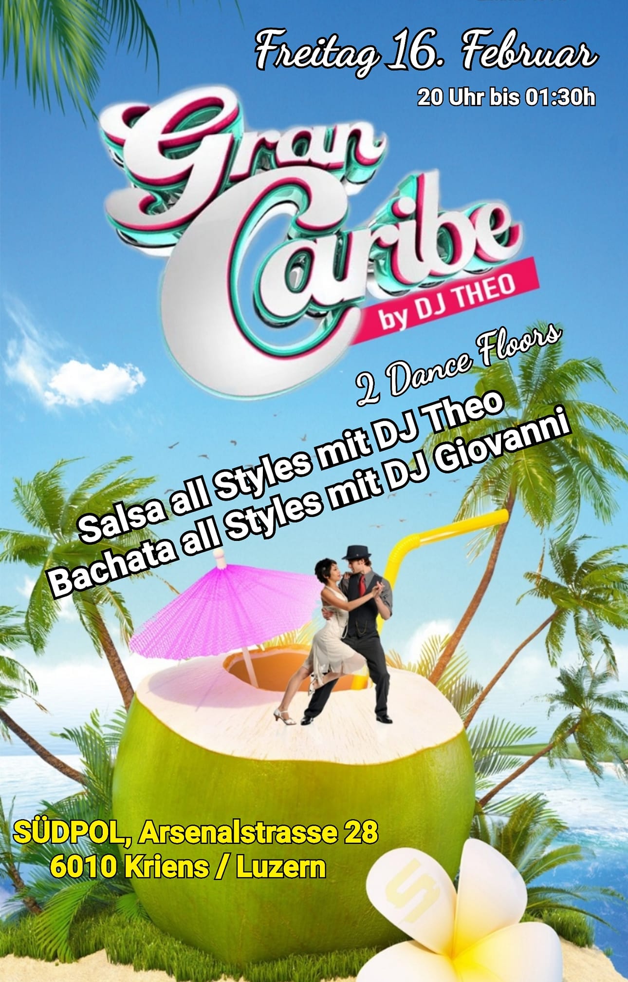 GRAN CARIBE (2 FLOORS) Salsa Floor & Bachata Floor mit DJ Theo & DJ Giovanni