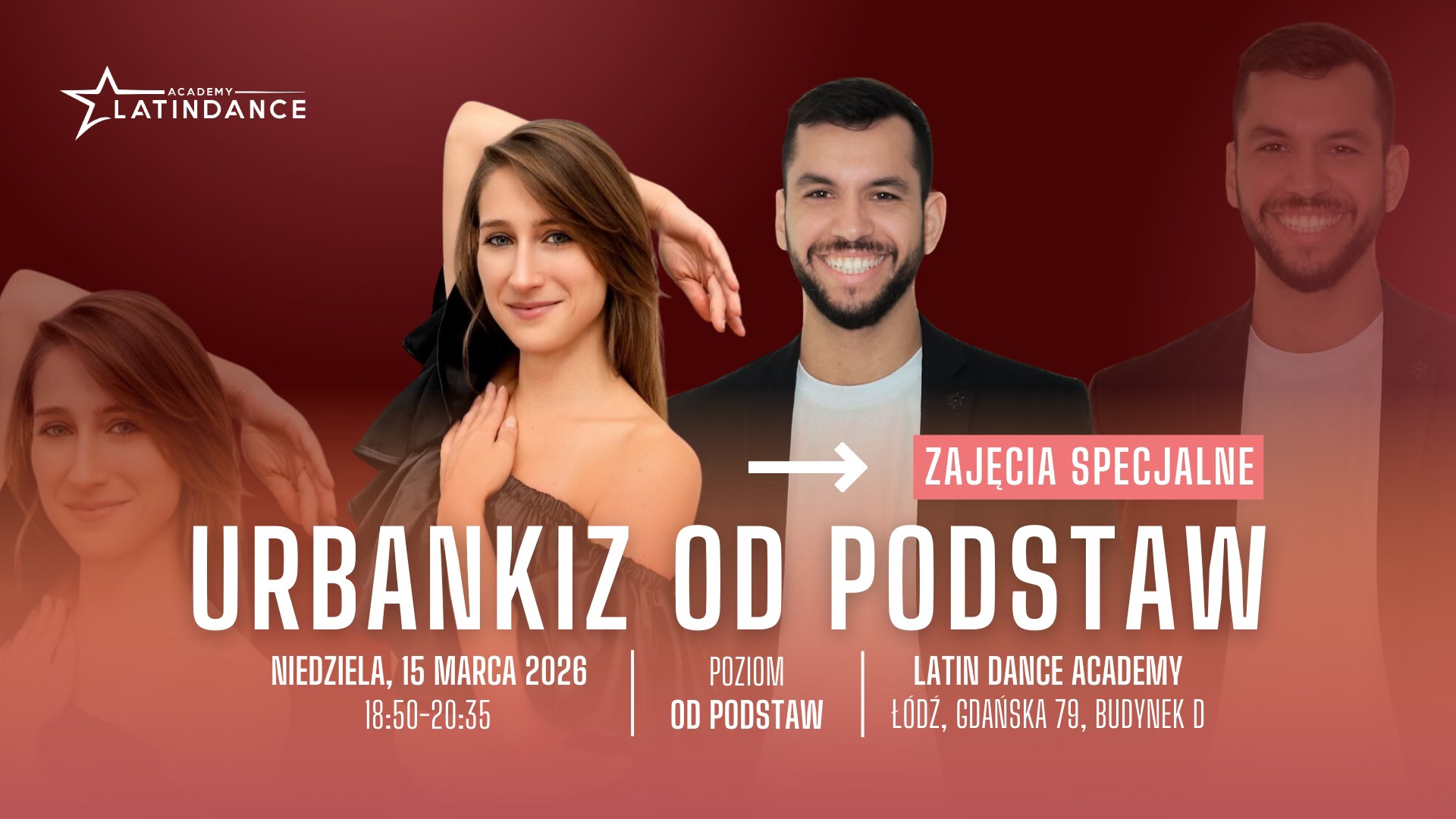 UrbanKiz Zajęcia Specjalne od podstaw w LDA! 15 marca '26