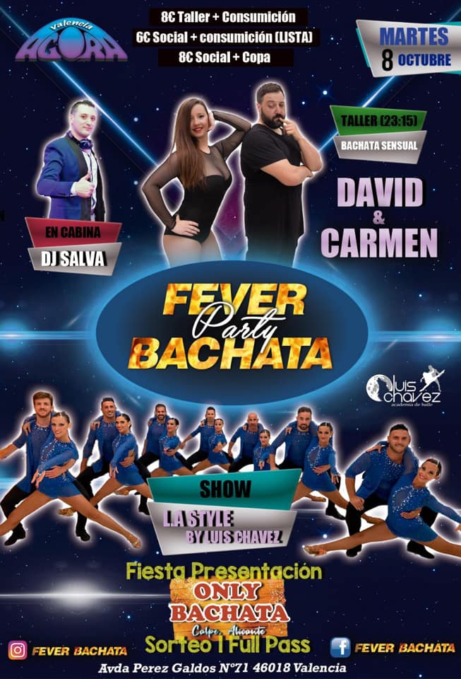 Agora Fever Bachata Party (8 de Octubre "Vispera de Festivo")
