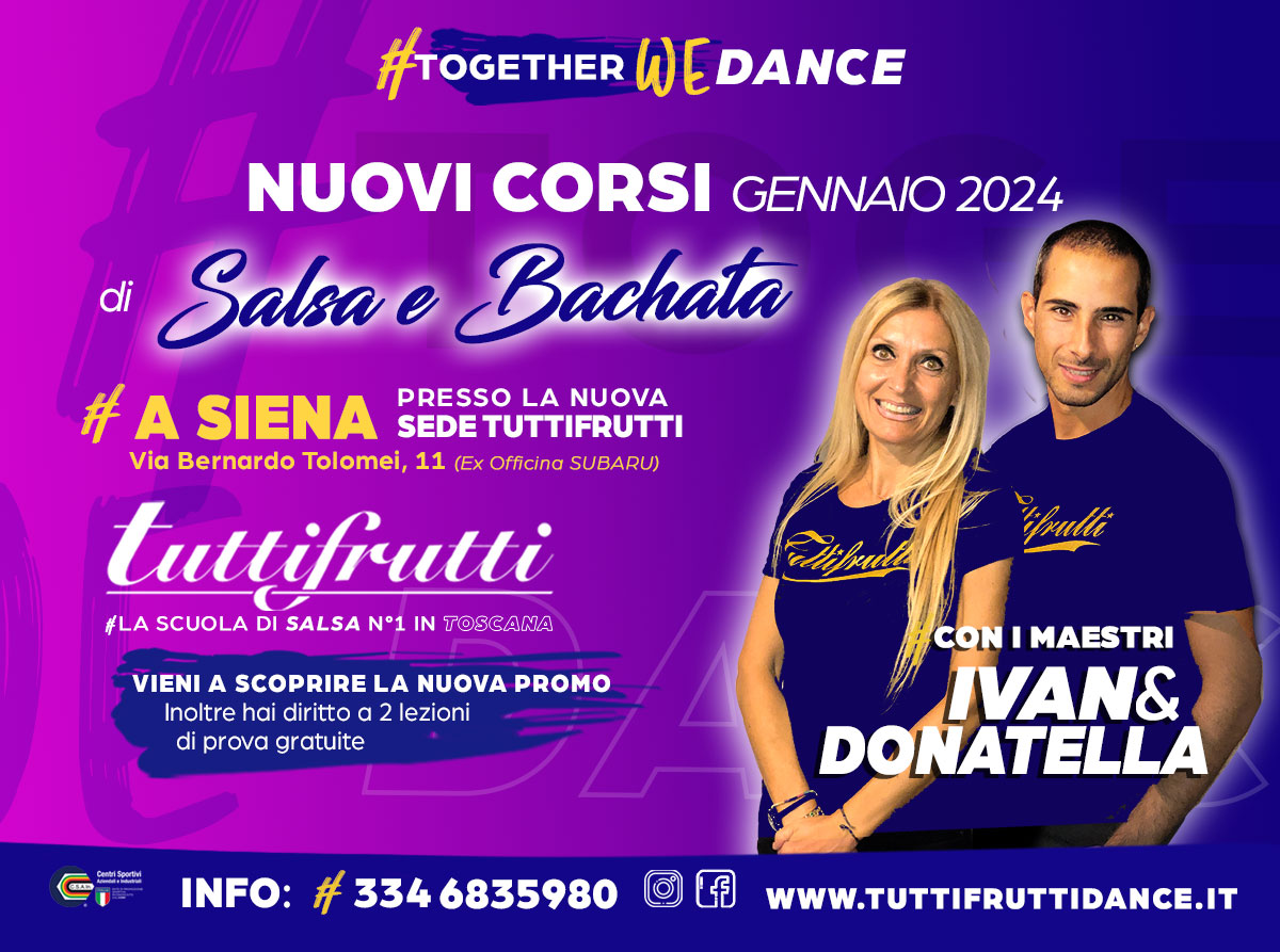 โฆ NUOVI CORSI SALSA BACHATA 2024 a Sienaโฆ