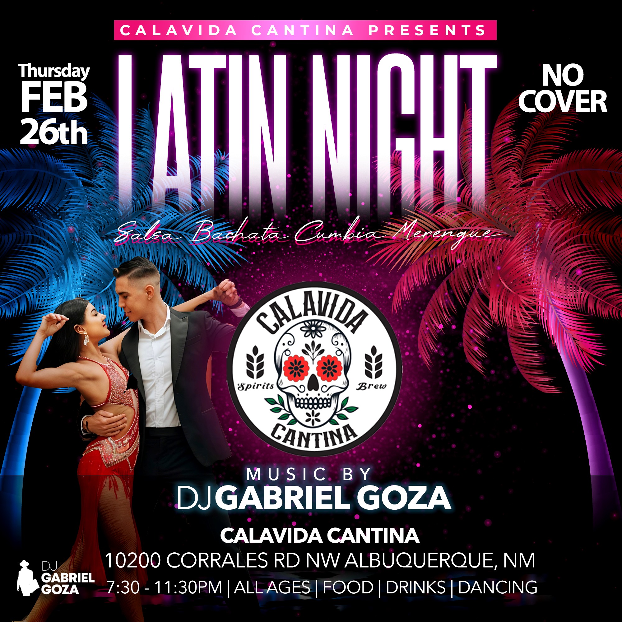 LATIN NIGHT @ CALAVIDA CANTINA RETURNS!