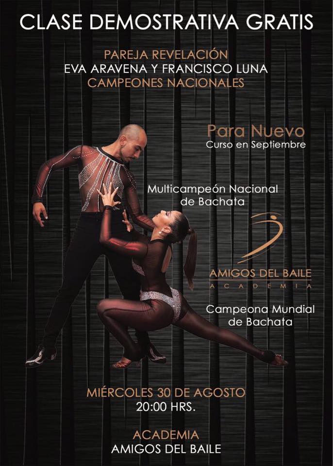 Clase Demostrativa de Bachata con los Campeones Nacionales !!