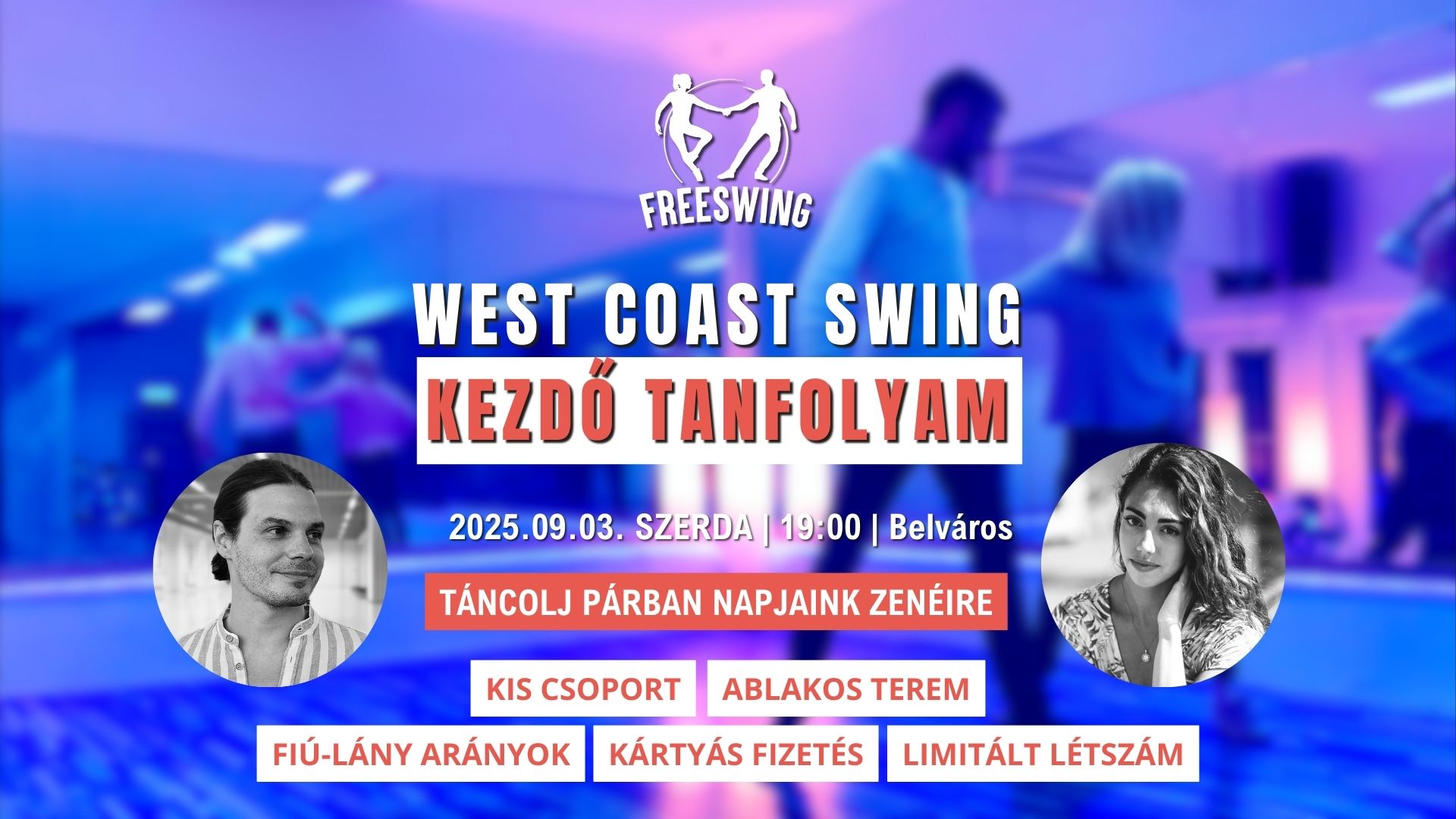 Kezdő West Coast Swing tanfolyam (09.03. Szerda)