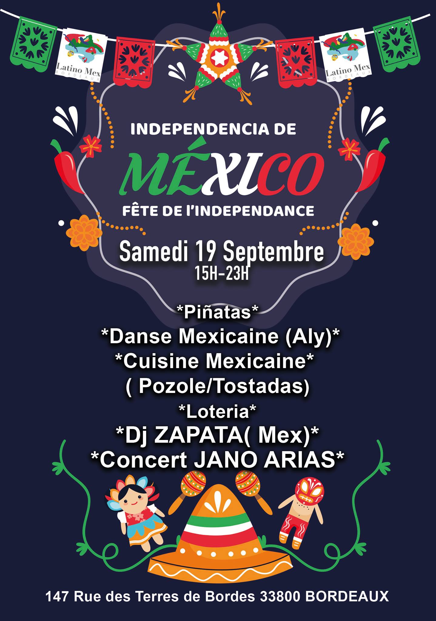 Fiesta Patria Mexicana en Bordeaux