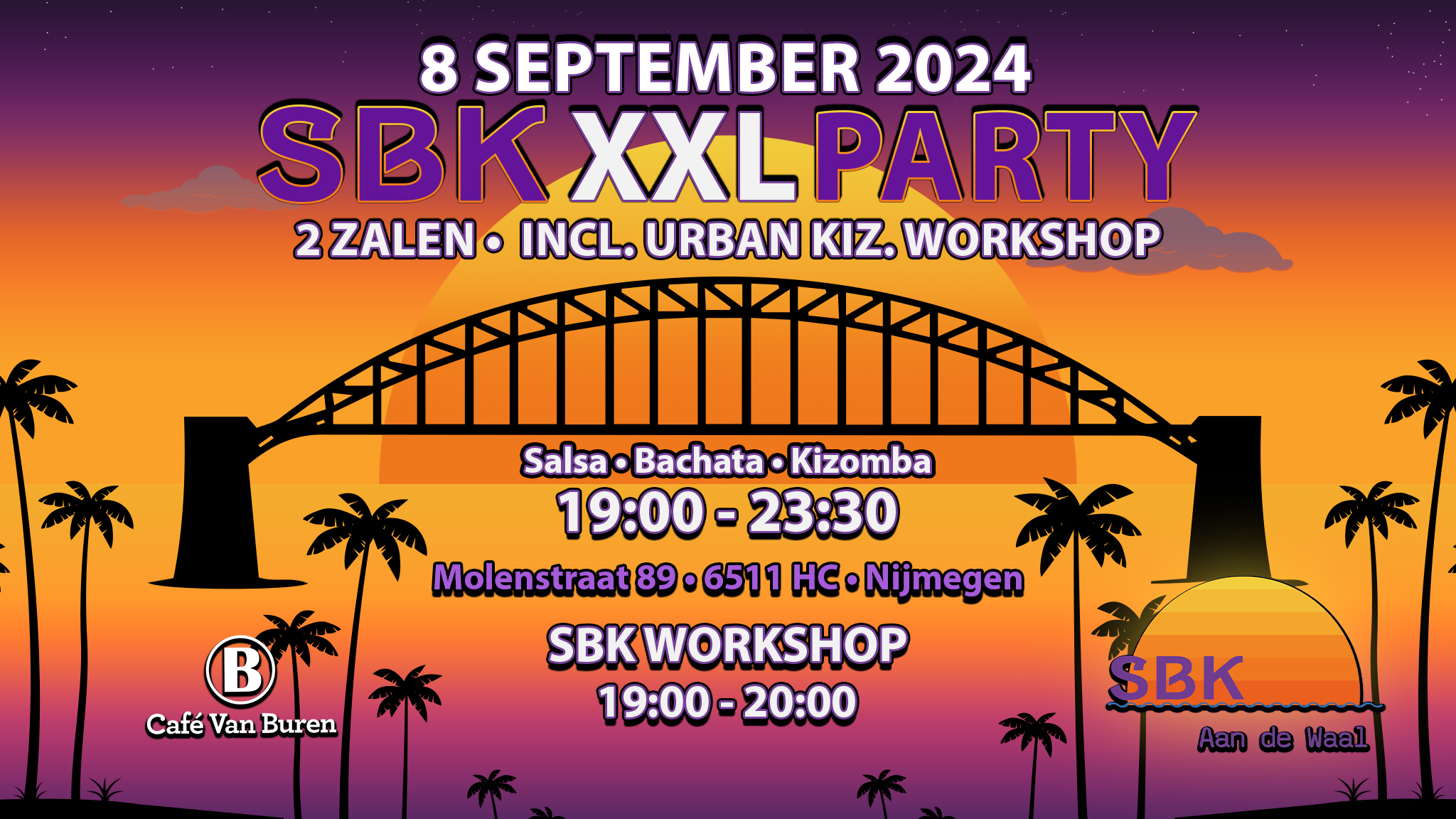SBK XXL Latin & Kizomba Party 2 Area’s 1 Workshops