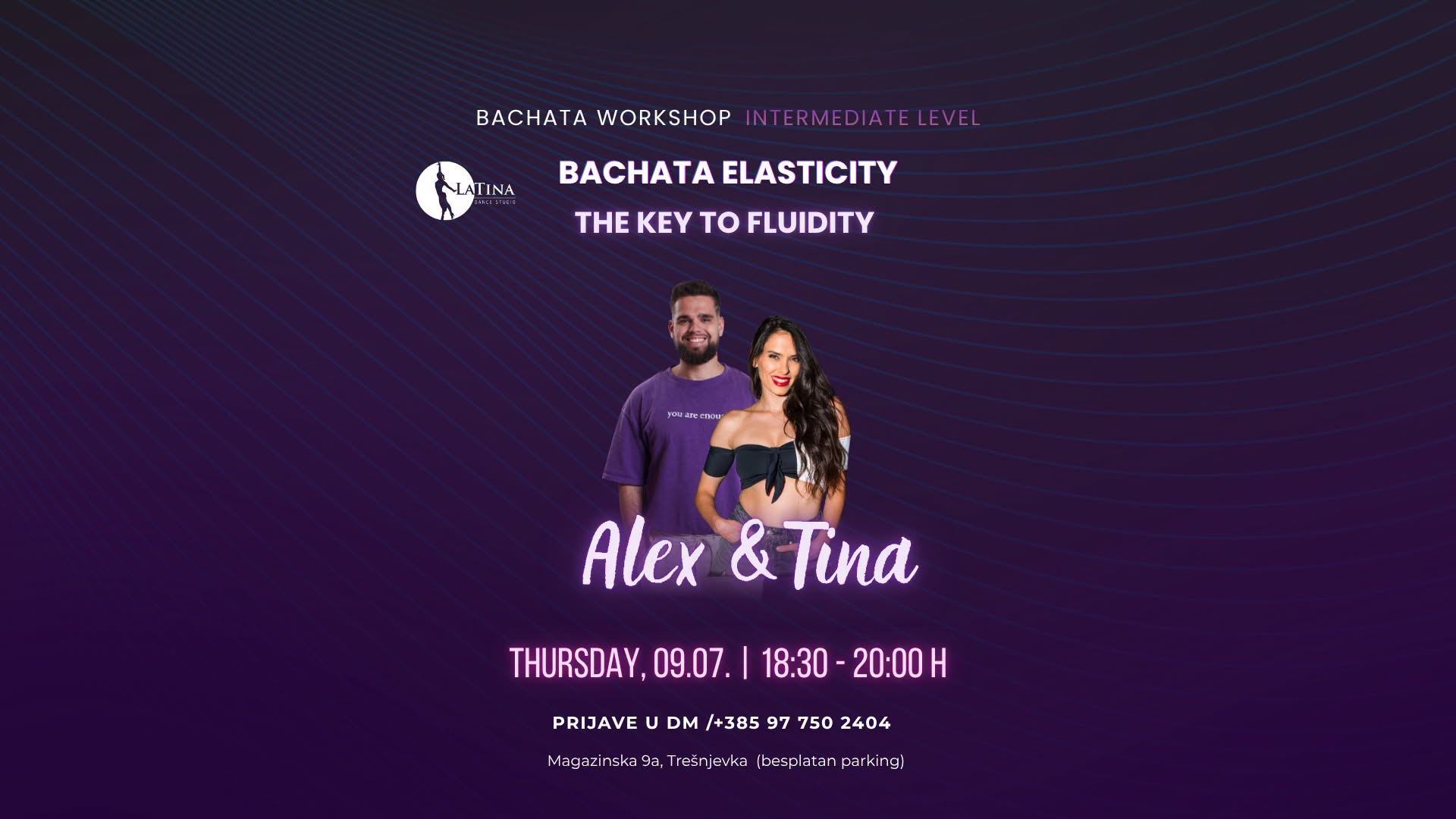 BACHATA WORKSHOP BACHATA ELASTICITY "THE KEY TO FLUIDITY" (Intermediate level)